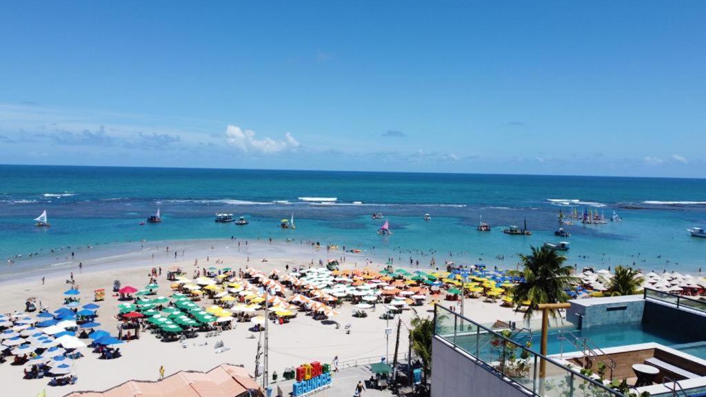 Flat Beira Mar Com Varanda Em Pôrto das Galinhas Exterior foto